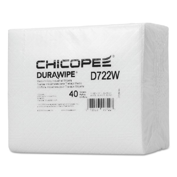 Chicopee Towels & Wipes, White, 960 Wipes, 960 PK D722W